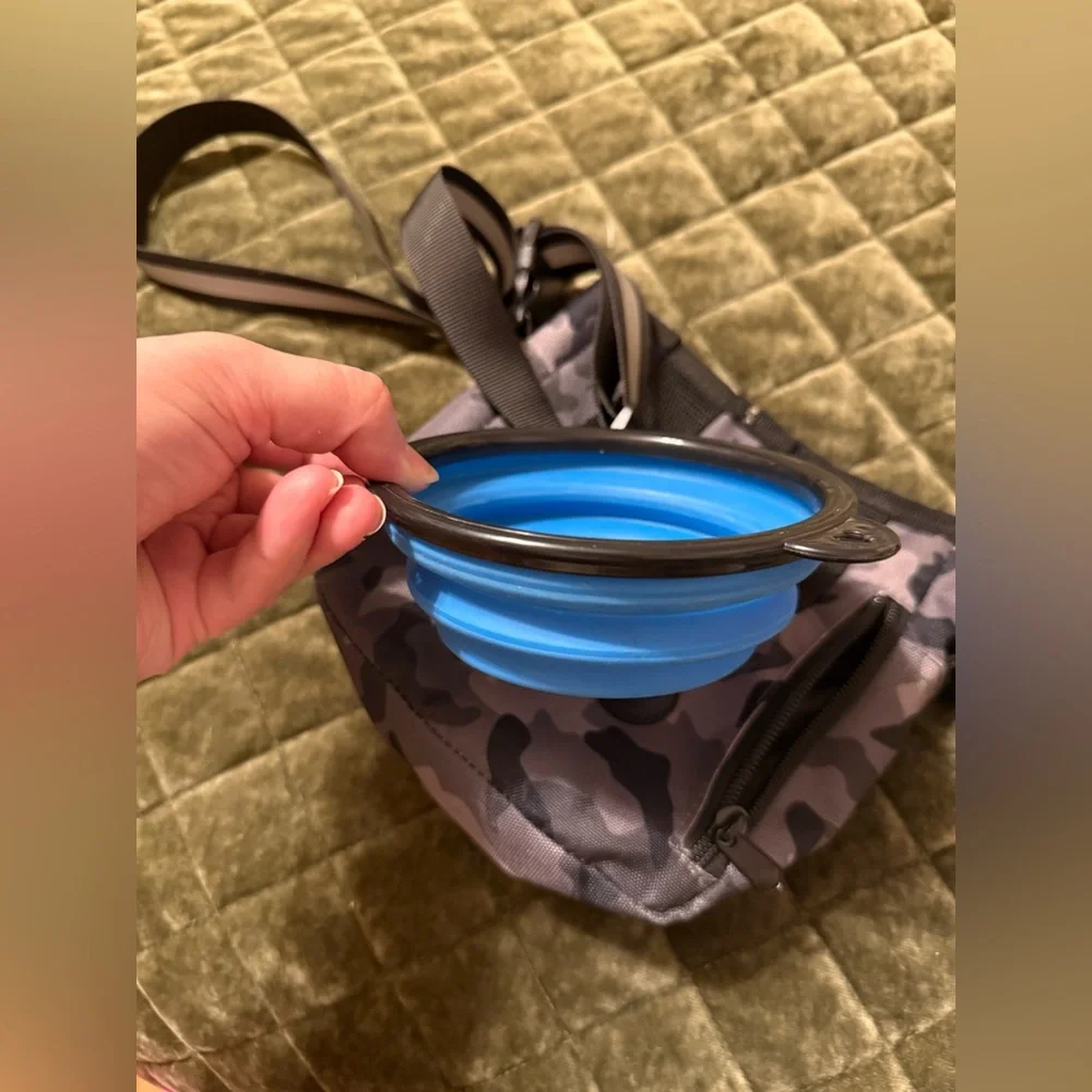 PetAmi Dog Walking Crossbody Purse & Collapsible Water Bowl
